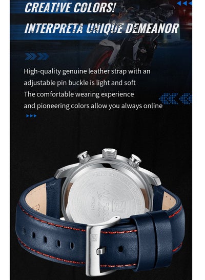 NAVIFORCE NF9211L Men Watches Leather Band Calendar Quartz Watch Military Waterproof Sport Leisure Watch Men Gift Reloj Hombre