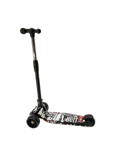 3 Wheel Scooter LED Flashing Wheels Height Adjustable Extra Wide Deck Kids Kick Scooter