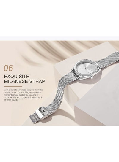 NAVIFORCE Luxury Fashion Simple Diamond Women Watch Stainless Steel Waterproof Wristwatch with Date NF5015
