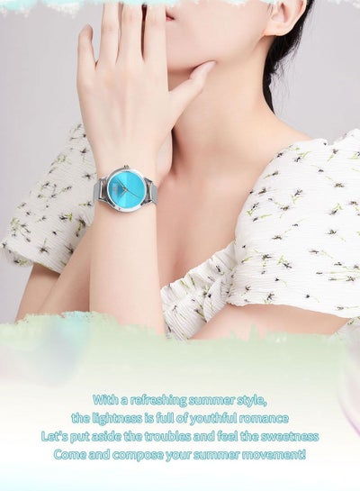 2023 New Arrival NAVIFORCE NF5027 Romantic Charming Quartz Women Watches Luxury Stainless Steel Band Blue Dial Lady Watch reloj mujer