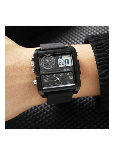 SKMEI 2021 Transparent Case Square Watch w/ Three Dials