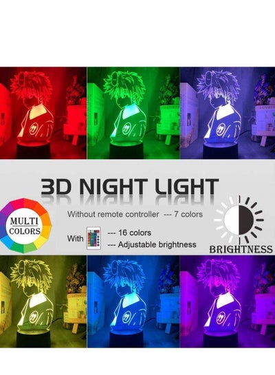 أنيمي 3D الوهم مصباح السنة الجديدة هدية ليلة ضوء السرير الجدول مصباح 16 اللون عكس الضوء مع البعيد الذكية اللمس هنتر X هنتر كيلوا Zoldyck