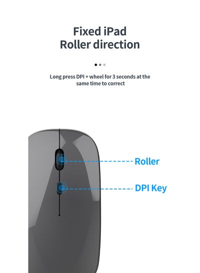 Full size Rechargeable 2.4G Wireless & Bluetooth Keyboard Mouse set for PC Laptop Desktop iMac iPad iPhone