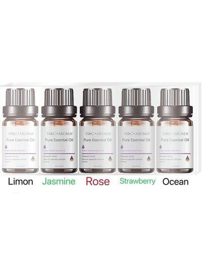 5 Pieces 10ml Bottles of Scented Essential Oils for Air Humidifier Revitalizer