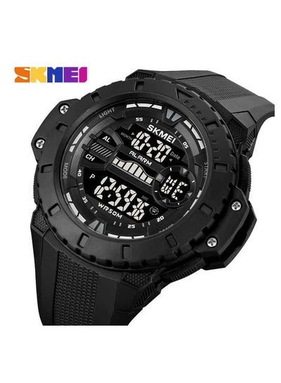Skmei 1885 Mens shockproof Multifunction Digital Watches 50M Water Resistant Electronic Sports Watch - Black/Black
