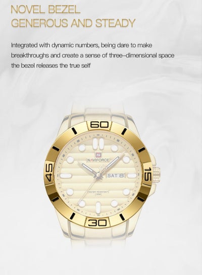 NAVIFORCE Men's Watches Waterproof Stainless Steel Quartz Calender Week Diplay Watch Casual For Men NF9198