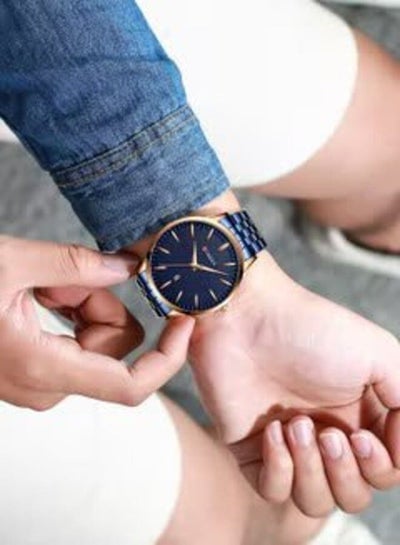 Mens 8364 Stainless Analog Wrist Watch - Blue
