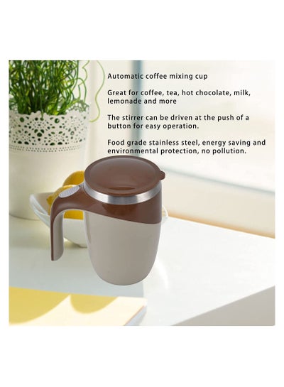 Multifunctional Stirring Cup Mug Auto Magnetic Mixing Stainless Steel Cup Multipurpose for Tea Hot Chocolate Milk 380ml Self Stirring Coffee Magnetic Automatic Stirring XR - 2022