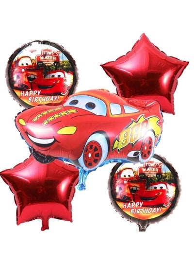 Brain Giggles 5 in 1 McQueen Theme Theme Foil Balloon Set