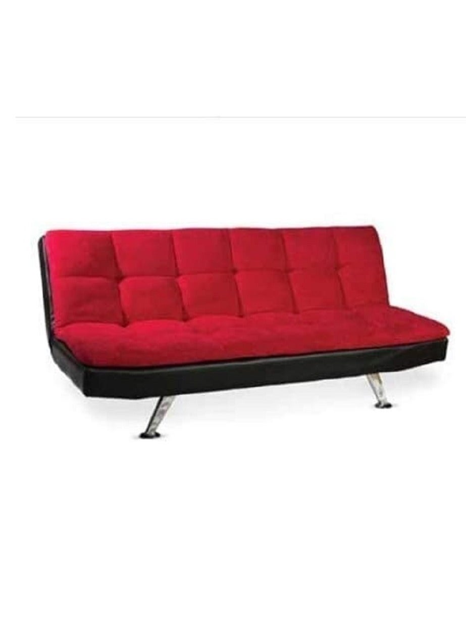 New Design Fabric Multifunction Style Folding Foam Sofa Bed Set Living Room Red 2 Seaters 190X120X40