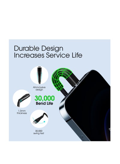 Type-C To Lightning Cable With 2m Length 20W Fast Charging Cable and Data Sync & Transfer 480mbps