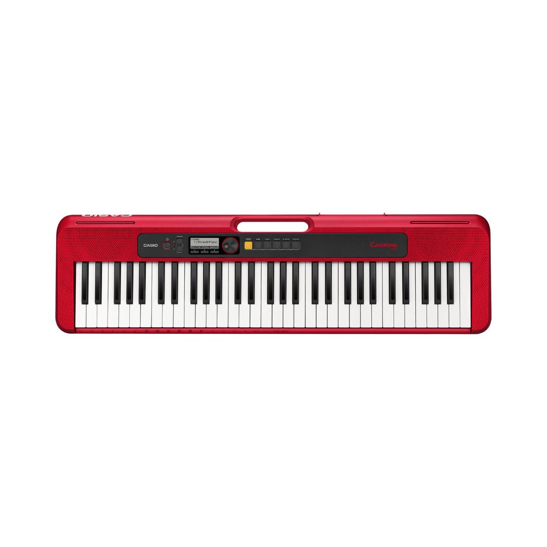 لوحة مفاتيح محمولة Casio CT-S200 مكونة من 61 مفتاحًا (أحمر)