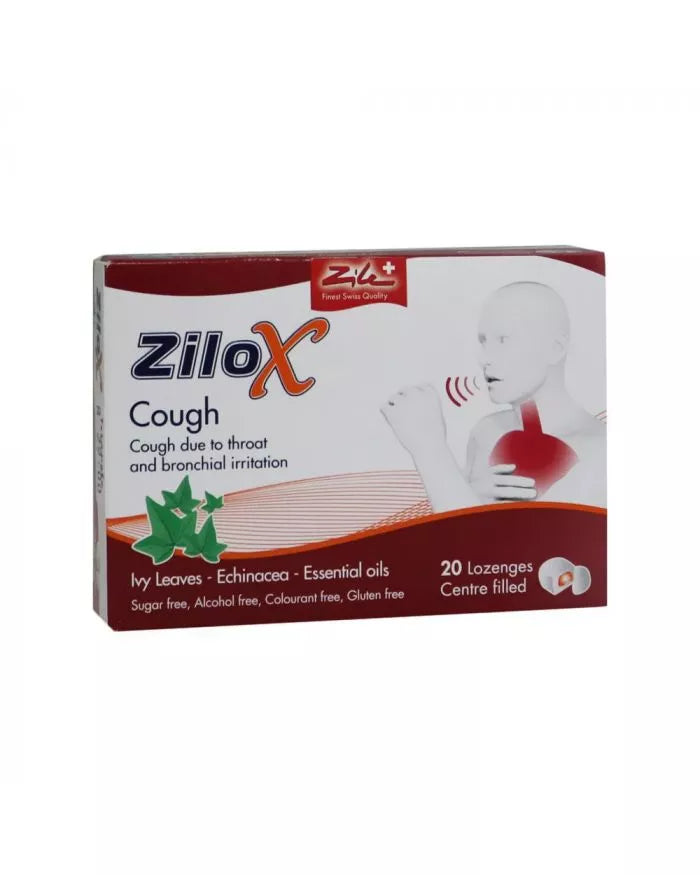 Zilox Cough Centre Filled Lozenges 20S