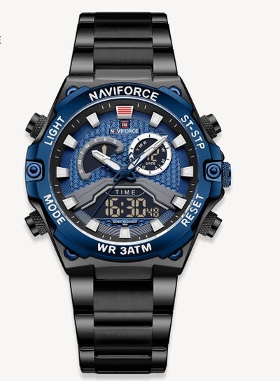 NAVIFORCE NF9207 Watches Men Military Fashion Quartz Luminous Dual Display Waterproof Male LED Digital Alarm Clock Clock Reloj Hombre