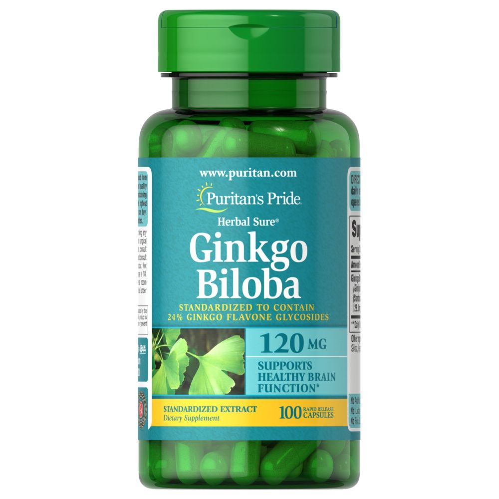 Puritans Pride Ginkgo Biloba 120Mg Caps 100S