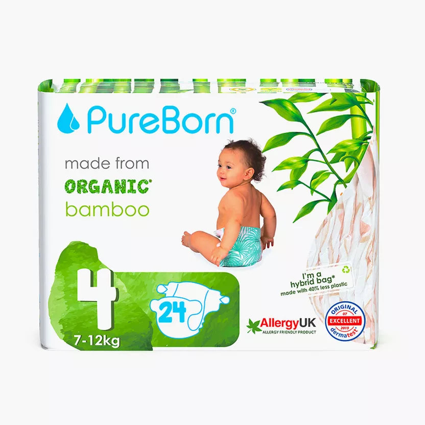 Pureborn Size 4 Single ( 7-12 Kg) 24S