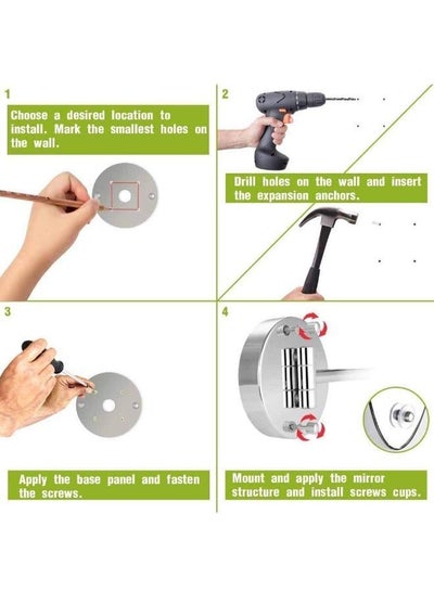 Cosmetic  Swivel Wall Mount Makeup Mirror