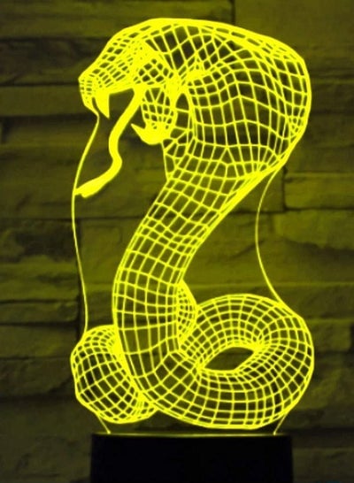 Multicolour 3D Snake Night Light Lamp Illusion 16 Color Changing Touch Switch Table Desk Decoration Lamps Gift with Acrylic Flat ABS Base USB Cable Toy