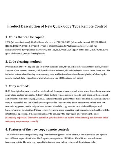 Remote Control Keys Electric Gate Fob 2pcs Universal Gate Remote Control Fob 433mhz Cloning Wireless Remote Control Key for Garage Door Gate