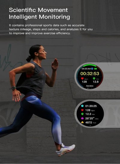 Curren R3 Pro Black Dynamic Heart Rate Monitor Smart Watch - Black