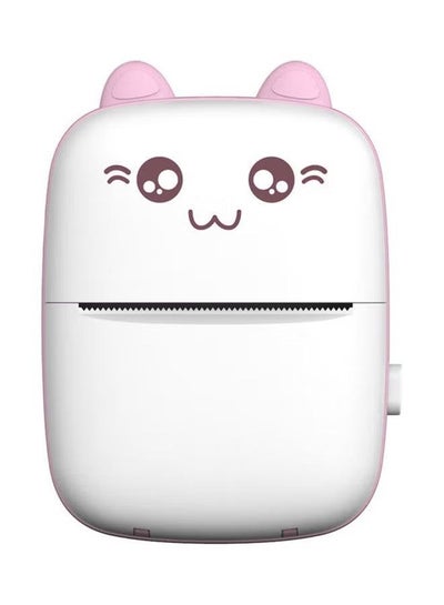Mini Printer, Pocket Printer, Wireless Bluetooth Mobile Printer, Thermal Printer for Picture Photo Label Memo, Paper Printer with USB Cable for Study/Android/iOS Smartphone - Pink