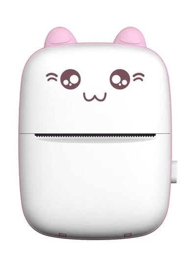 Mini Printer, Pocket Printer, Wireless Bluetooth Mobile Printer, Thermal Printer for Picture Photo Label Memo, Paper Printer with USB Cable for Study/Android/iOS Smartphone - Pink