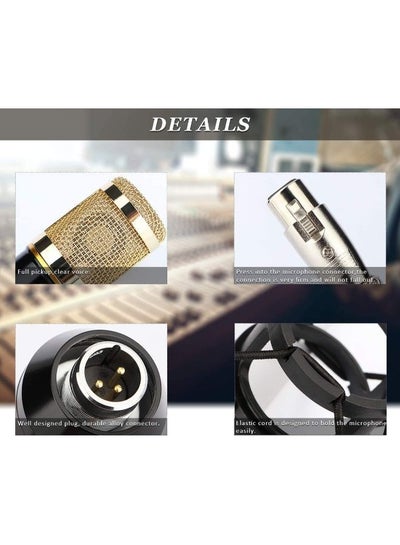 طقم ميكروفون تسجيل احترافي مكثف