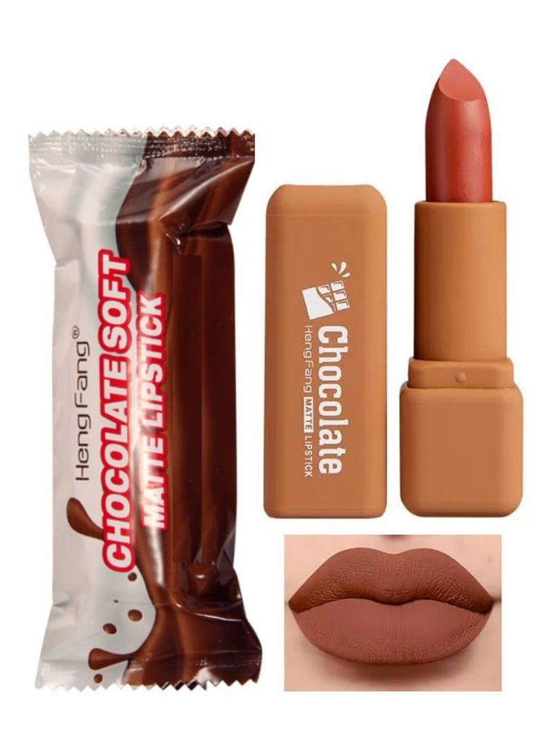 Lipstick Longlasting Waterproof Chocolate Soft Matte Lipstick For Women