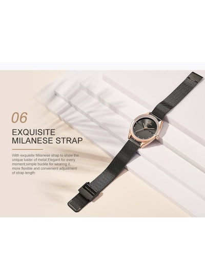 NAVIFORCE Luxury Fashion Simple Diamond Women Watch Stainless Steel Waterproof Wristwatches with Date NF5015