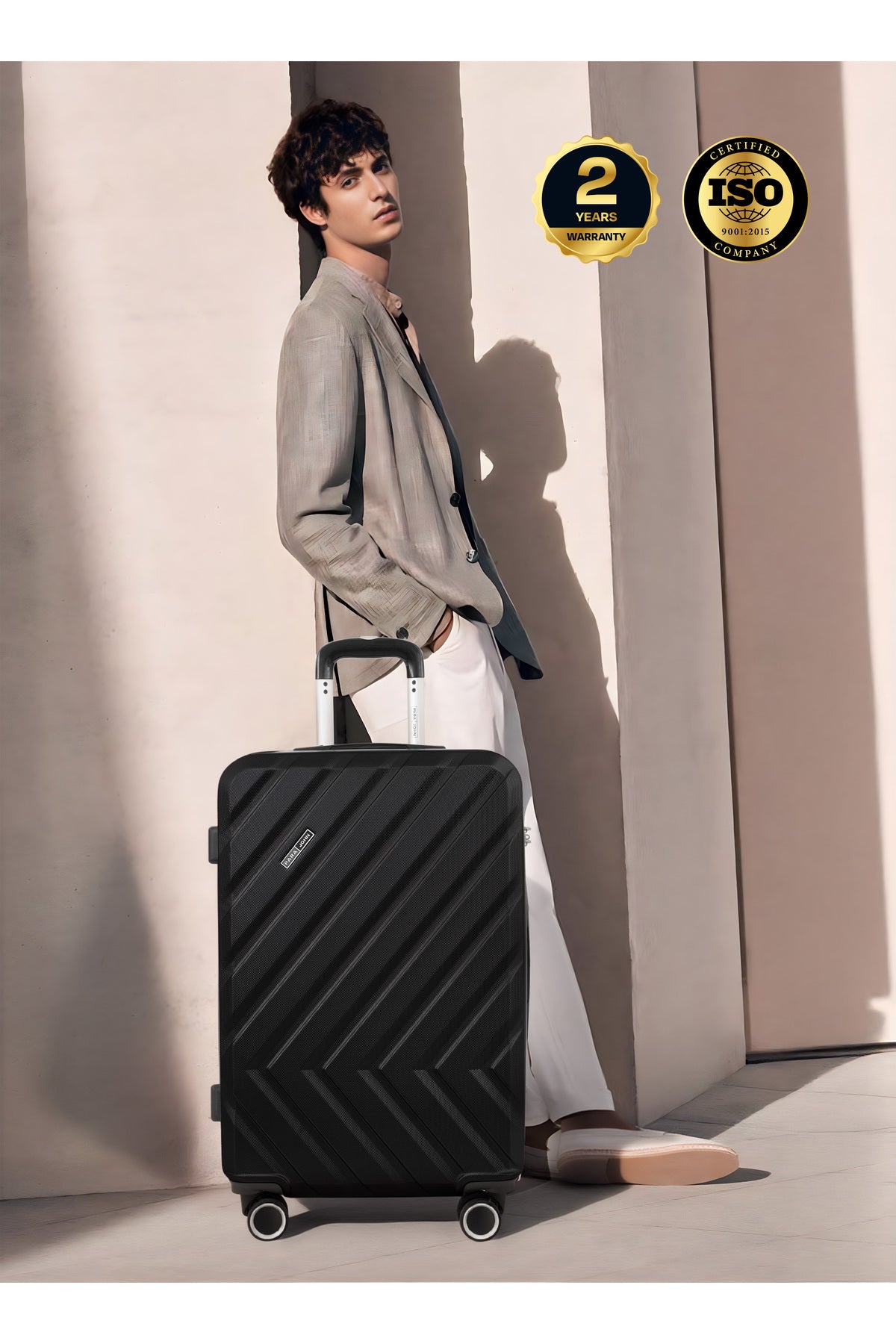 20-Inch Cabin ABS Hardshell Lightweight Spinner Luggage | 4-Wheel Carry-On Trolley 2.5kg