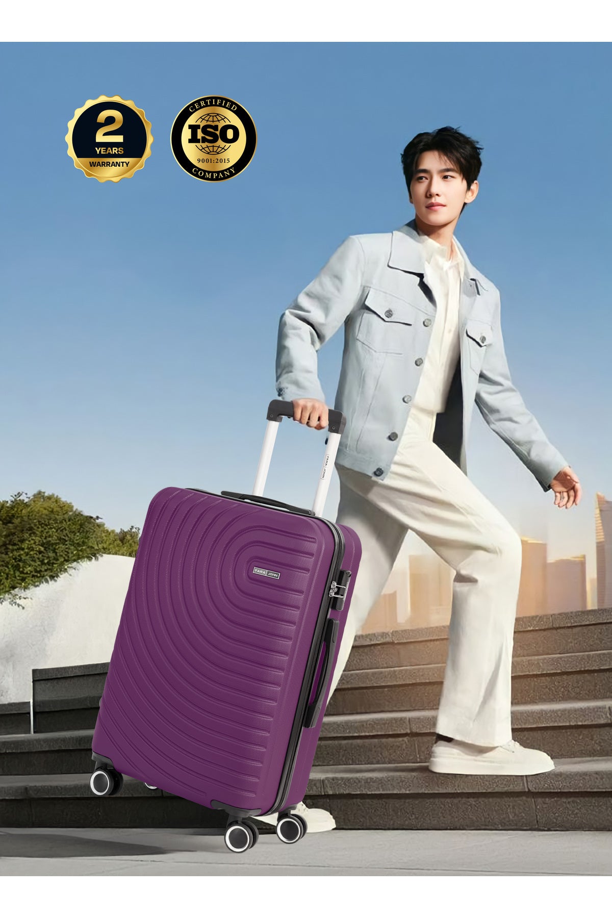 28-Inch Large ABS Hardshell Lightweight Luggage | 3.8kg Durable 4-Wheel Spinner Travel Trolley