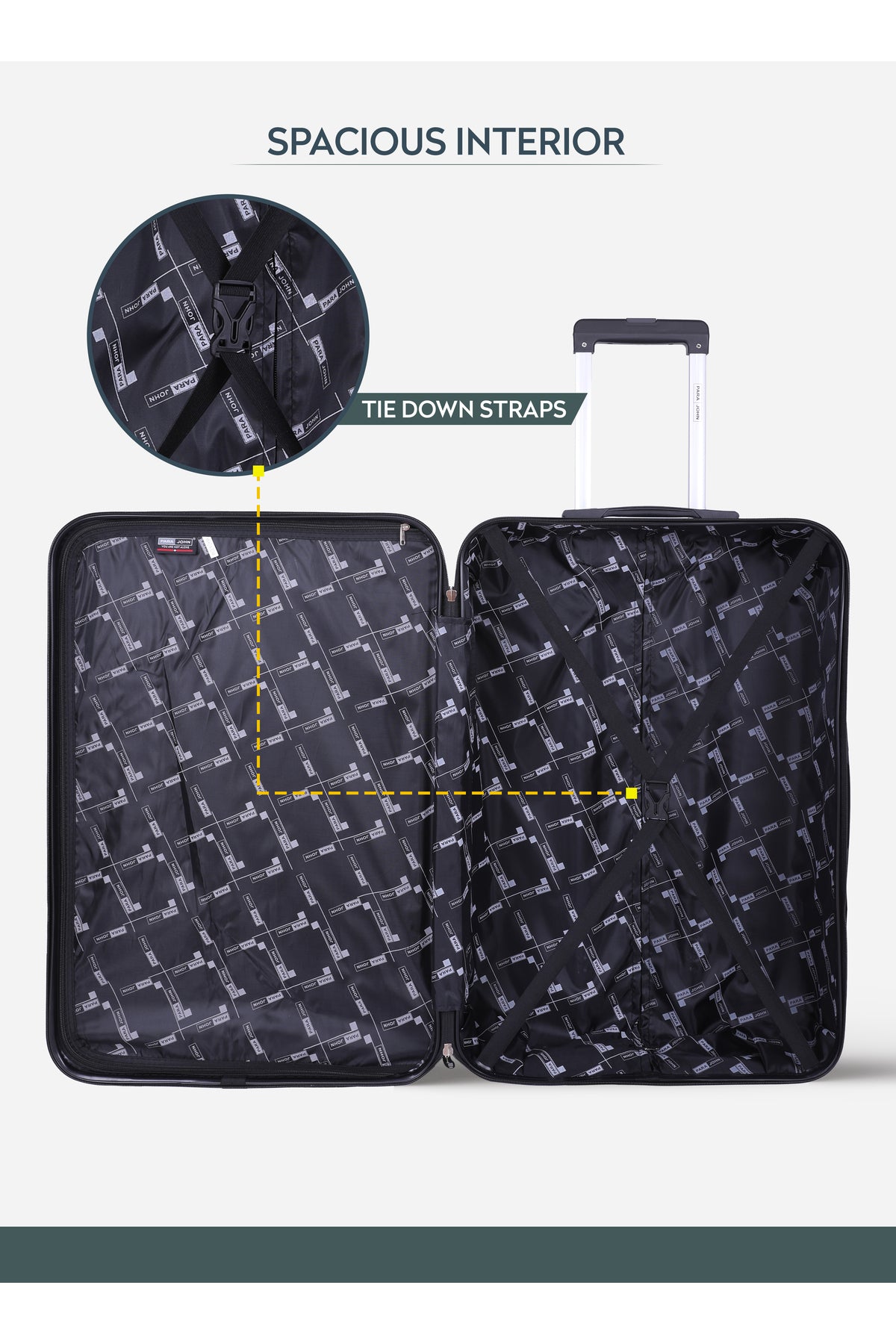 Lightweight Travel Luggage Trolley Set 3 Pcs ABS -Army Green