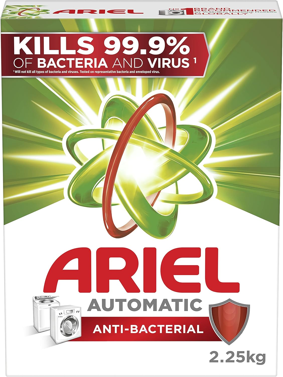 Ariel Automatic Antibacterial Laundry Detergent, Original Scent, 2.25KG