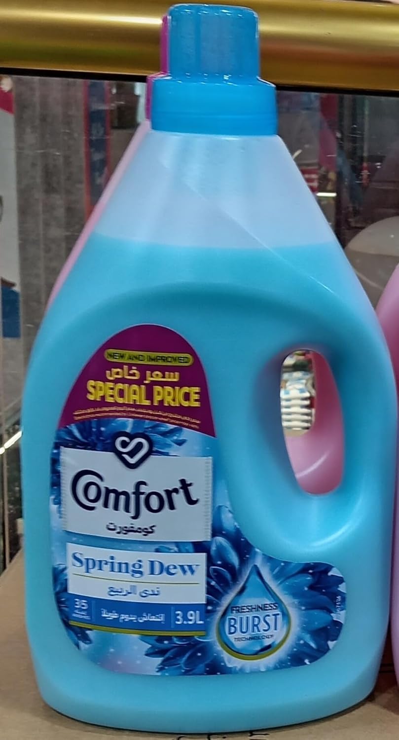 Comfort Spring Dew Fabric Softener, 3.9L, Freshness Burst Technology