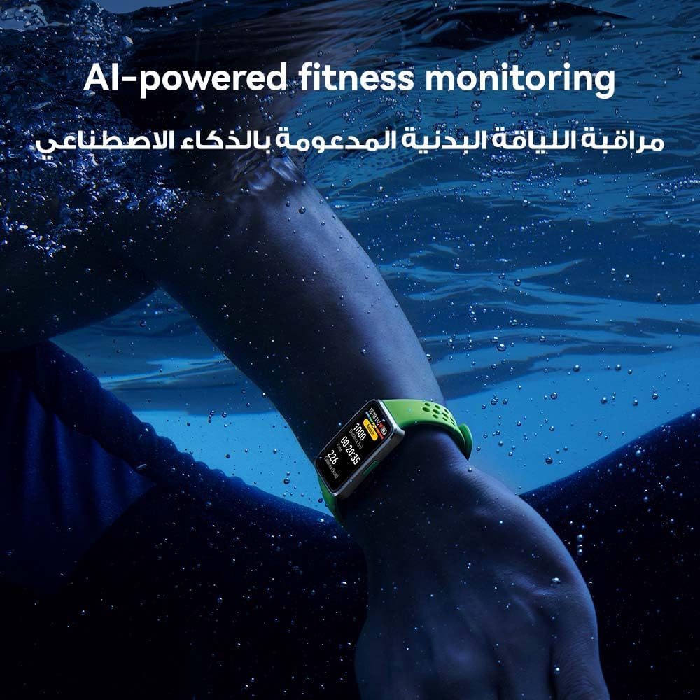 HUAWEI Band 10 Smart Watch, Metallic Design and Comfortable Wearing, Pro-level Sleep Analysis, Emotional Health Aid, 100 Workout Modes, Robust Battery Life, IOS and Android, Green