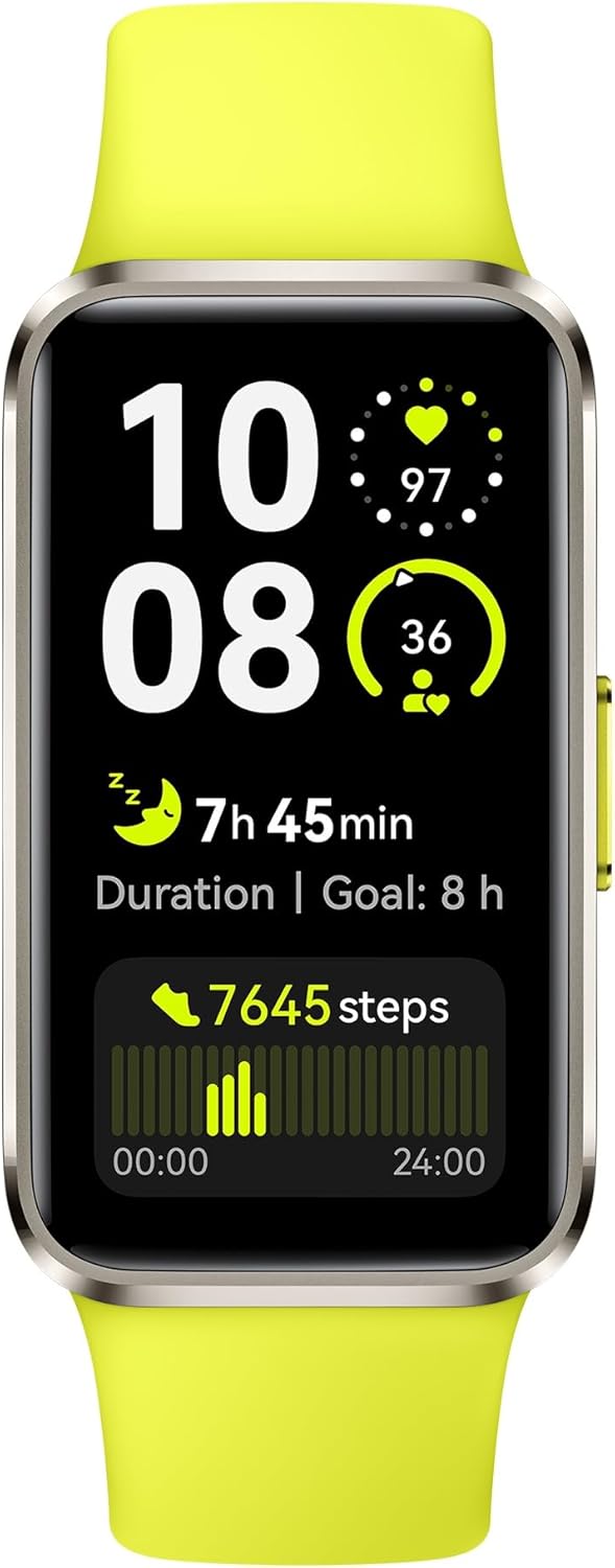 HUAWEI Band 10 Smart Watch, Metallic Design and Comfortable Wearing, Pro-level Sleep Analysis, Emotional Health Aid, 100 Workout Modes, Robust Battery Life, IOS and Android, Green