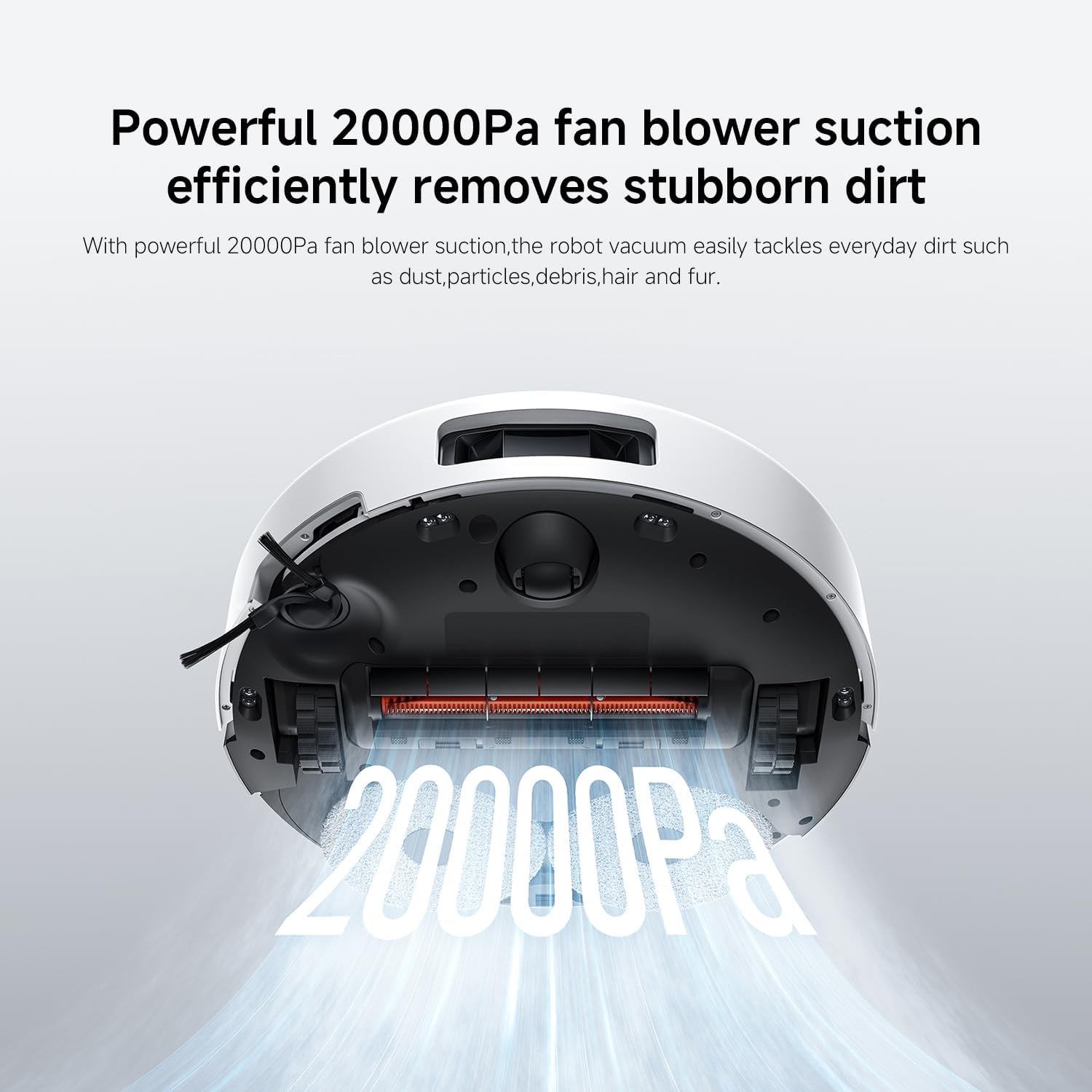 Xiaomi Robot Vacuum 5 – 20000Pa Powerful Suction, Lifting LDS for Low Furniture, Anti-Tangle, Smart Floor Cleaning, All-in-One Station (X20 Max Upgraded)