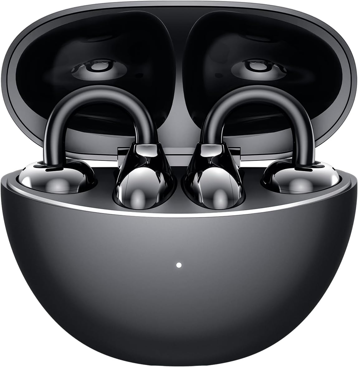 HONOR Choice Earbuds Clip, 36 Hours Bluetooth Headphones, Noise Cancelling Open-Ear Headphones, Bluetooth 5.3 Headset with Microphone, IP54 Wireless Earphones, Black