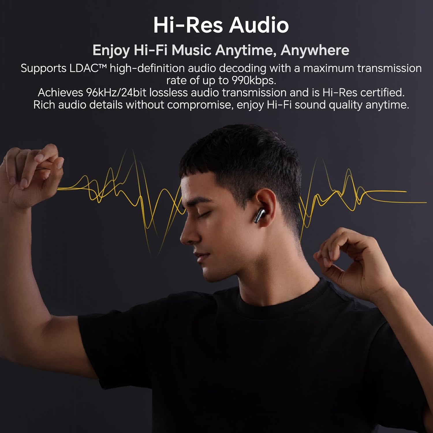 Honor Choice Earbuds S7, Tri-mic AI Call Wireless Bluetooth Earphone, 36 Ore Bluetooth Earbud, Bluetooth 5.3 Headset with Microphone, IP54 In-Ear Bluetooth Headset, Grey