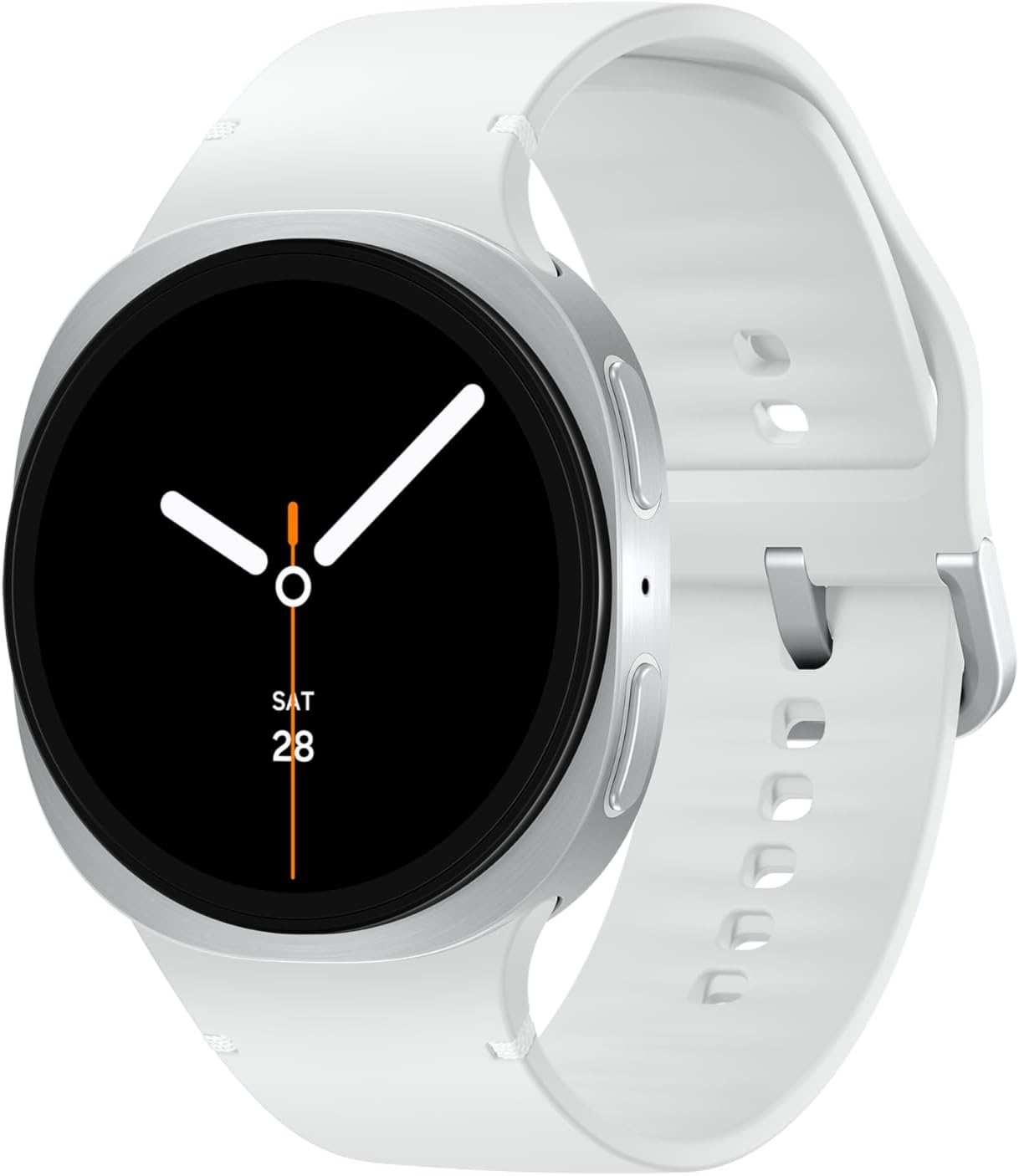 SAMSUNG Galaxy Watch 8 | 40mm | AI Smartwatch w/ 1.34" AMOLED, Wear OS 6, Wi-Fi, Bluetooth, Heart Rate, GPS Fitness Tracker | IP68, MIL-STD-810H | International Model L320 | w/Fast Charger, Silver