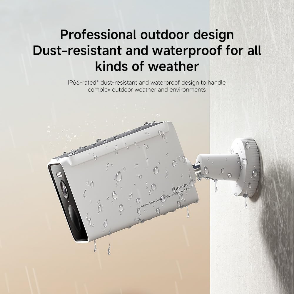 Xiaomi Solar Outdoor Camera BW400 Pro Set | High-capacity battey | 132 degree | AI detection | IP66 dust and water resistance |