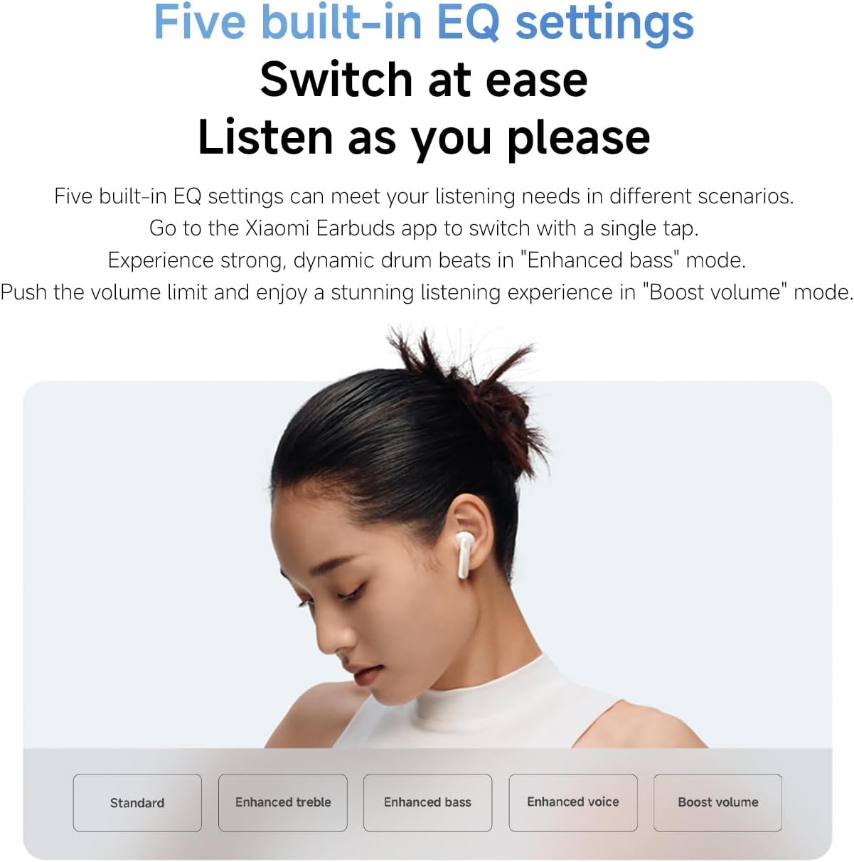 XIAOMI Redmi Buds 6 Active Wireless Earbuds, 14.2mm Dynamic Driver, Clear Call with Dual Mic, Bluetooth 5.4, 30-Hour Battery Life, Lightweight Design – Black