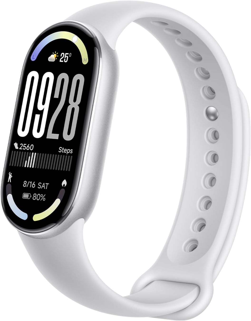 Xiaomi Smart Band 10 Glacier Silver| 1.72''AMOLED Narrow-edge Quadrilateral Display | Professional Workout Analysis | Up to 21-days Battery Life