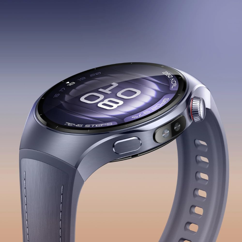 HUAWEI WATCH 5 46mm Smartwatch, Multi-sensing X-TAP technology, Real-Time Fingertip Blood Oxygen, Health Glance, eSIM, 2-Battery Modes, Intuitive Smart Gestures, Compatible with iOS & Android, Purple