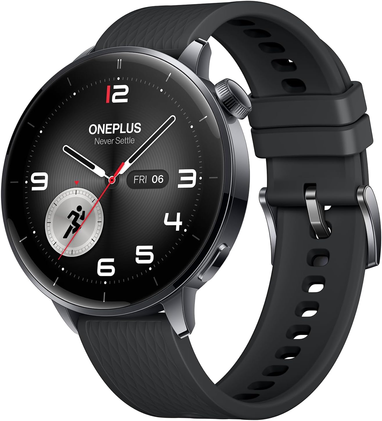 OnePlus Watch 3 Smart Watch, 43mm Stainless Steel Case, Up to 60 Hours Battery, Over 100 Sports Modes, IP68 and 5ATM Health Check Fitness Watch, Black Steel