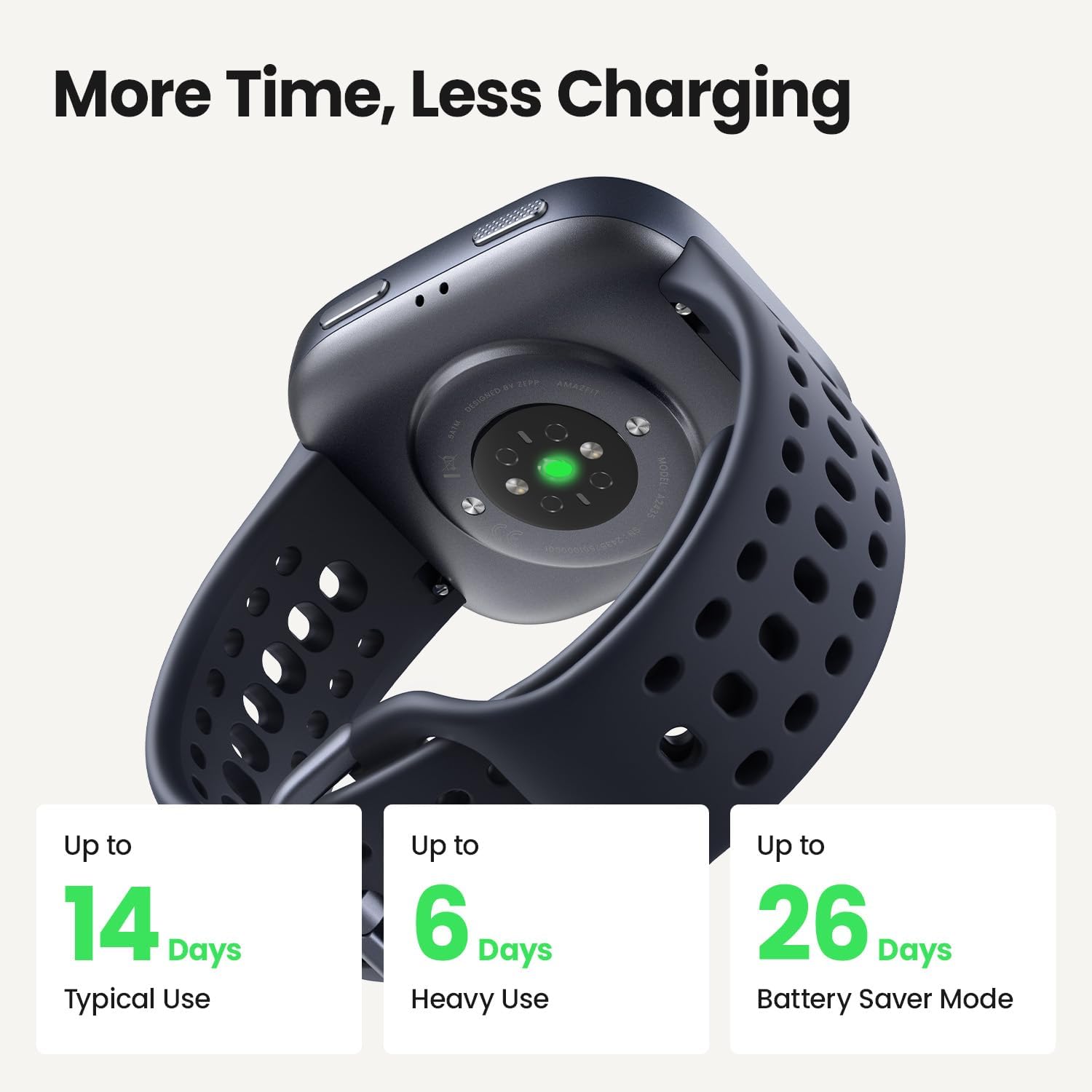 Amazfit Bip 6 Smart Watch 46mm, 14 Day Battery, 1.97" AMOLED Display, GPS & Free Maps, AI, Bluetooth Call & Text, Health, Fitness & Sleep Tracker, 140+ Workout Modes, 5 ATM Water-Resistance, Stone