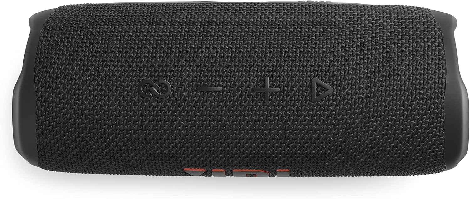 JBL Flip 6 Portable IP67 Waterproof Speaker with Bold Original Pro Sound, 2-Way Speaker, Powerful Sound and Deep Bass, 12 Hours Battery, Safe USB-C Charging Protection - Black, JBLFLIP6BLK