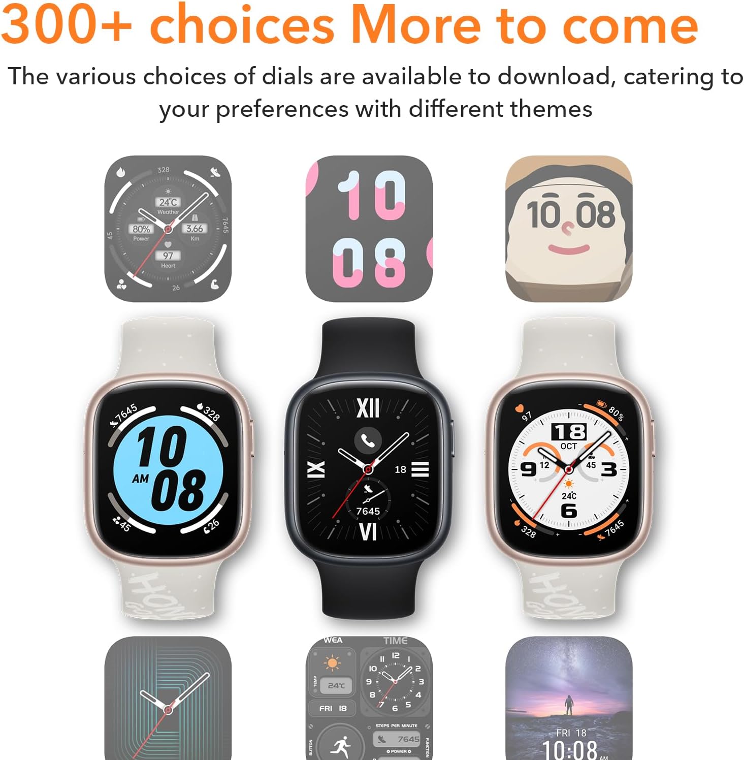 HONOR WATCH 4 SmartWatch, Bluetooth Calling, 1.75 inch AMOLED, GPS, 14 Days Standy, Spo2, Heart Rate and Stress Monitor, 5ATM, Compatible with Android and iOS, White