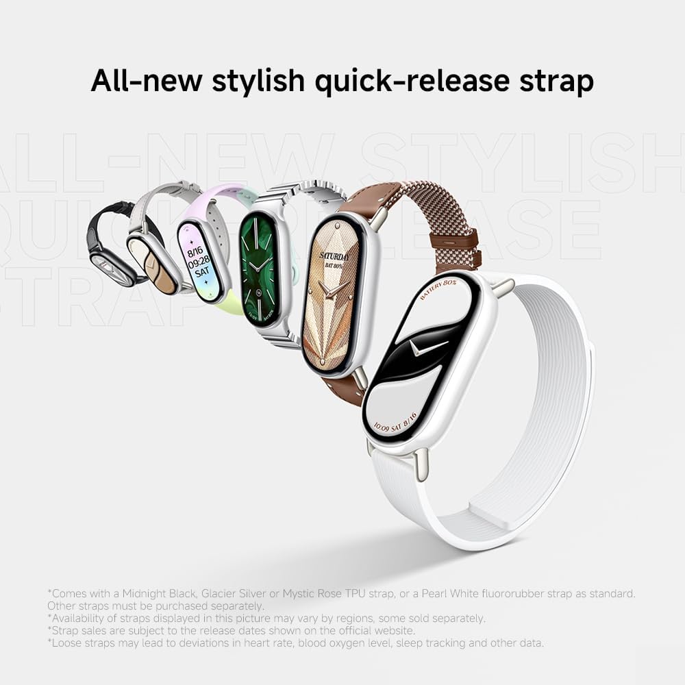Xiaomi Smart Band 10 Mystic Rose | 1.72''AMOLED Narrow-edge Quadrilateral Display | Professional Workout Analysis | Up to 21-days Battery Life