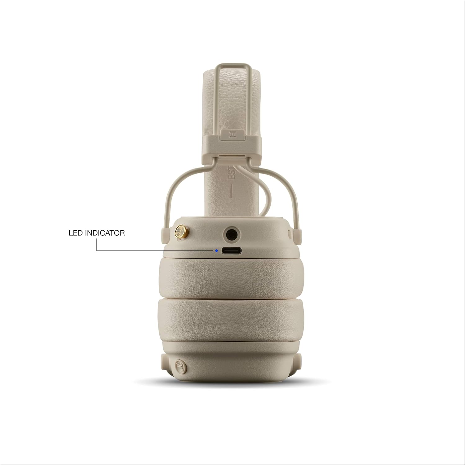 Marshall Major V Bluetooth Headphones - Foldable Bluetooth Wireless Headphones Bluetooth with 100+ Hours of Playtime (Cream)